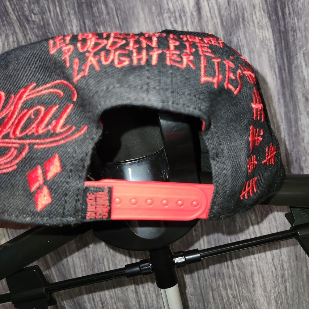 Daddy's Lil Monster Two-Tone Black and Red Snapback Hat - Picture 8 of 12